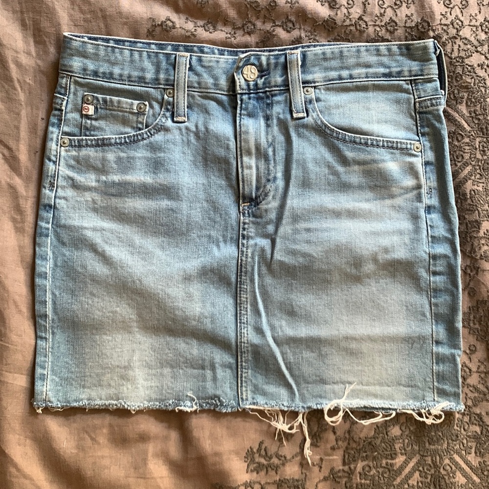 AG by Adriano Goldschmied The Sandy raw hem mini skirt size 27